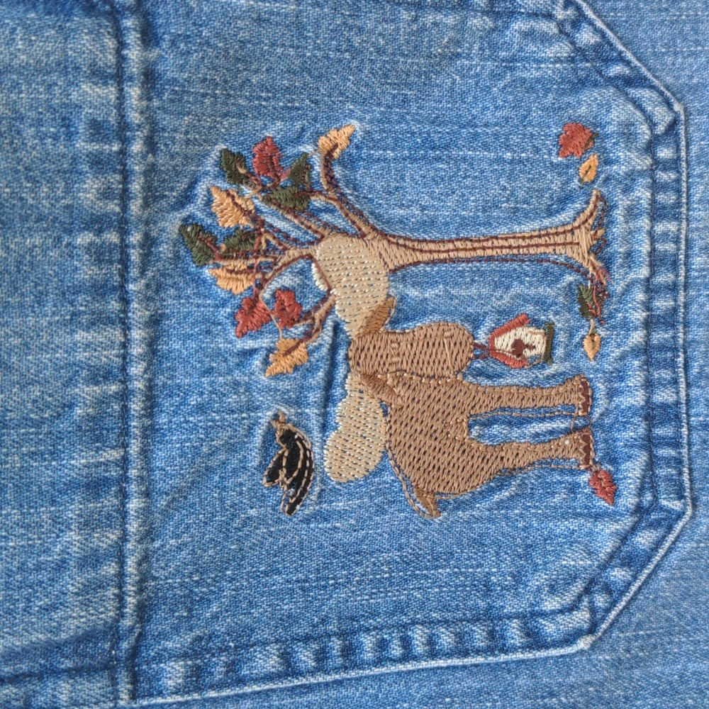 Denim embroidered jacket